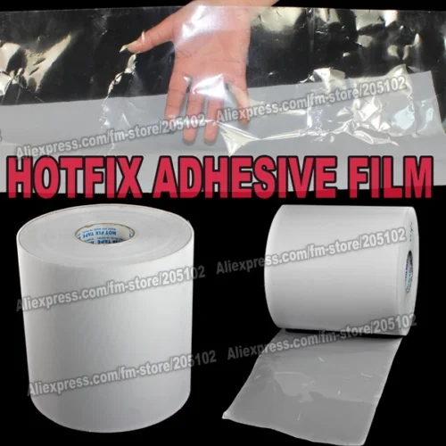 Hot fix fita de papel, 24 cm, 28 cm, 32cm de largura, ferro em filme de transferência térmica, qualidade super adesiva para strass, cristais ferramentas diy