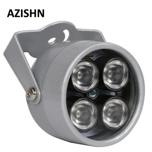 Azishn cctv leds 4 array ir led iluminador luz ir infravermelho à prova d' água visão noturna cctv luz de preenchimento para câmera de cctv câmera ip