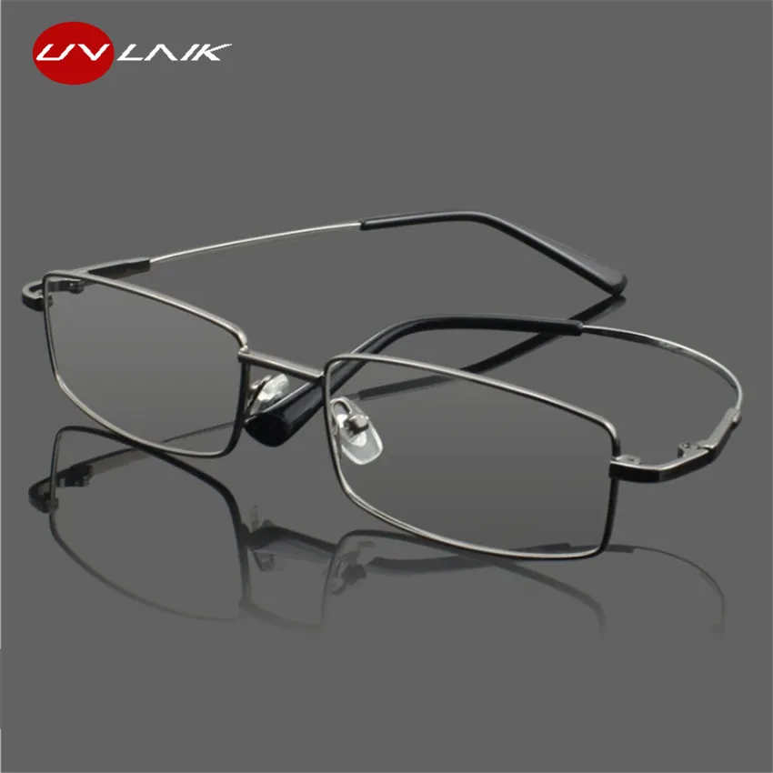 Uvlaik armações de óculos de liga de titânio, armações transparentes para homens e mulheres, óculos ópticos de negócios