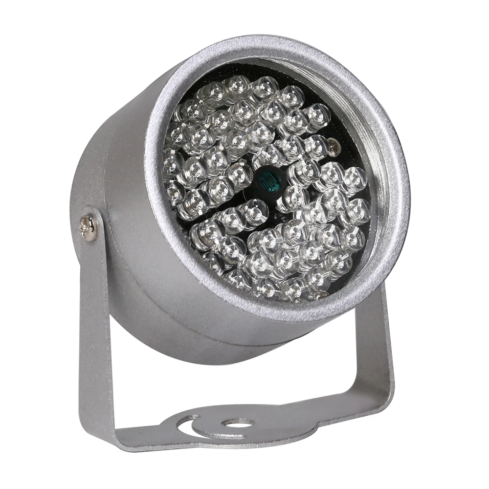 AZISHN-Luz LED impermeável para câmera de vigilância CCTV, iluminador IR, visão noturna infravermelha, enchimento de metal, 48IR LEDS - Imagem 2