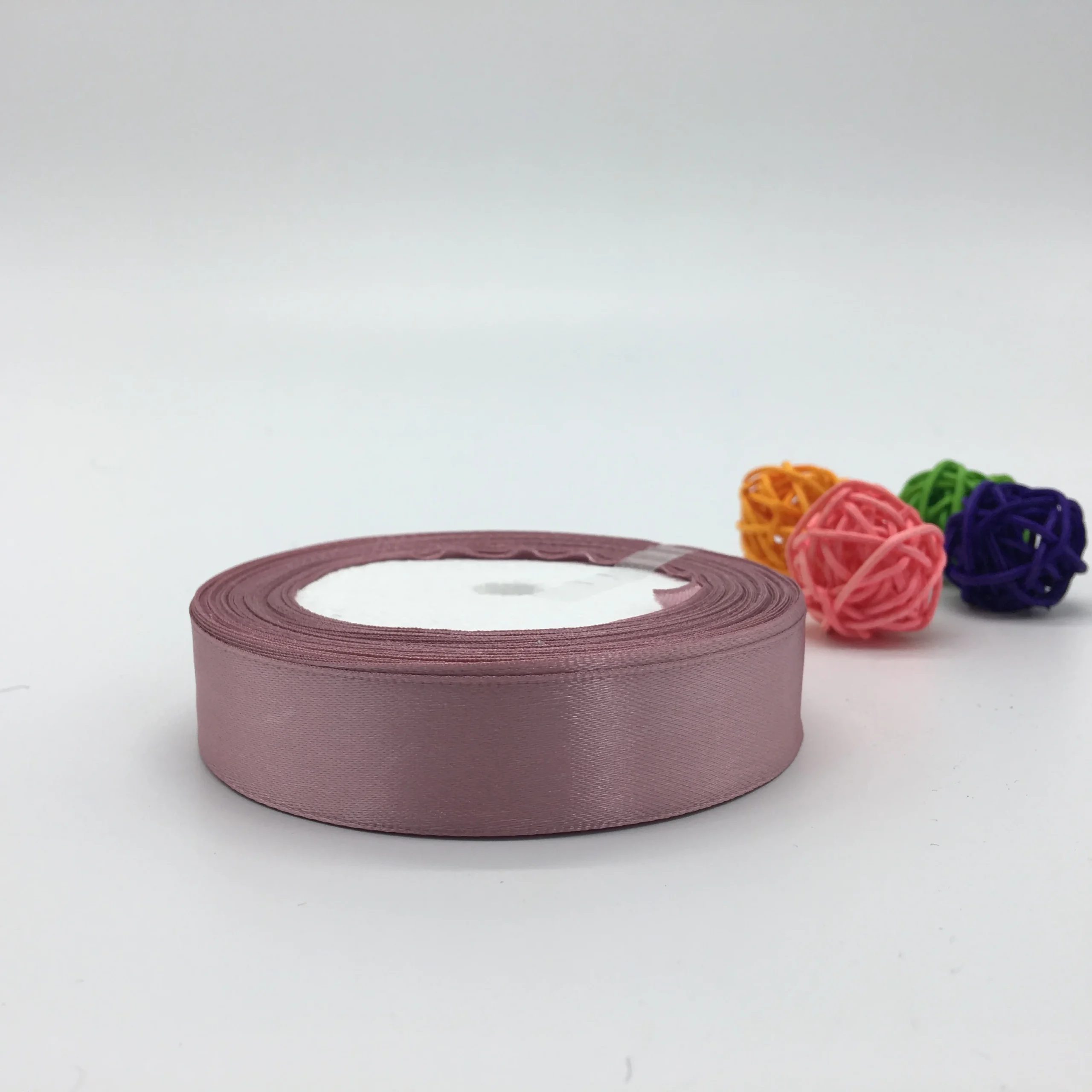 Fita de cetim de seda para decoração de casamento, cartão do convite, embalagem do presente, pálido, 6mm, 10mm, 15mm, 20mm, 25mm, 38mm, 50mm, 1 rolo, 25yds - Imagem 6