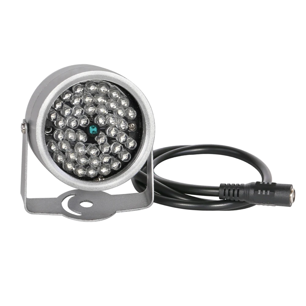 AZISHN-Luz LED impermeável para câmera de vigilância CCTV, iluminador IR, visão noturna infravermelha, enchimento de metal, 48IR LEDS - Imagem 4