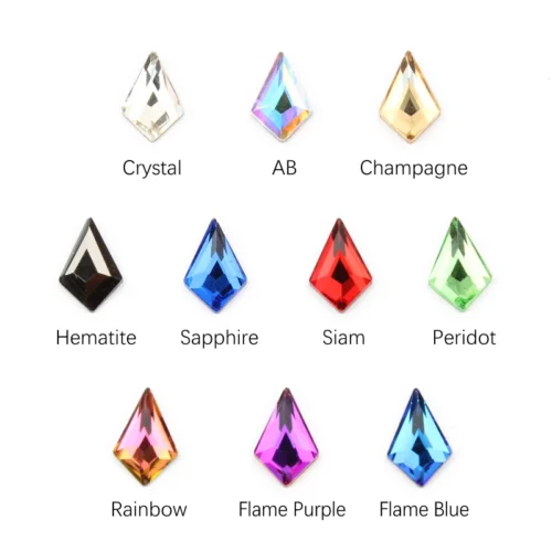 Pequena forma de seta arte do prego strass 30/100 pçs/lote 5.5x8.5mm flatback pedras coloridas para decoração de unhas 3d frete grátis