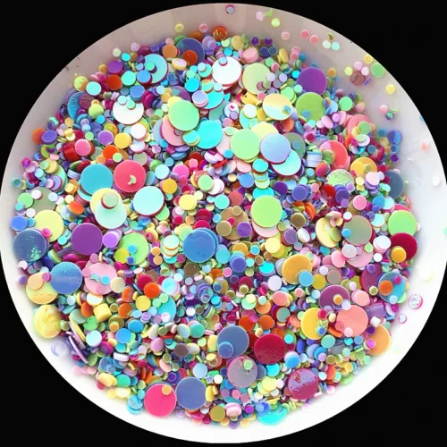Lantejoulas em formato de ponto plano para arte em unhas, manicure, decoração de casamento, cores mistas de confete, vários tamanhos 1-4mm, 4000 peças