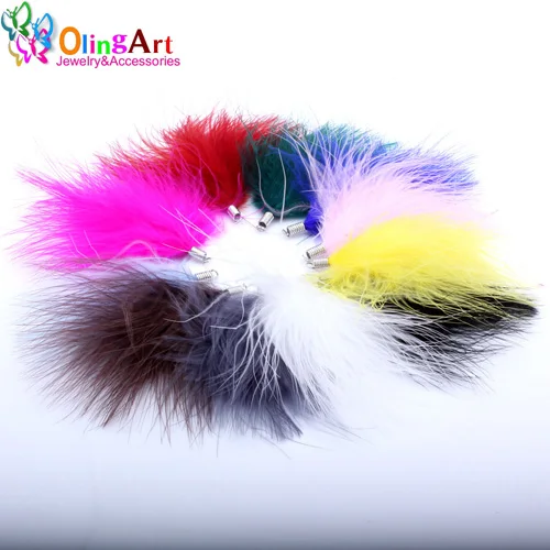 OlingArt Naturais Penas de Peru 10 pçs/lote 80MM Cor Misturada Colar de Mulheres Brincos Borlas DIY Jewelry Making Pingentes Delicados - Imagem 8