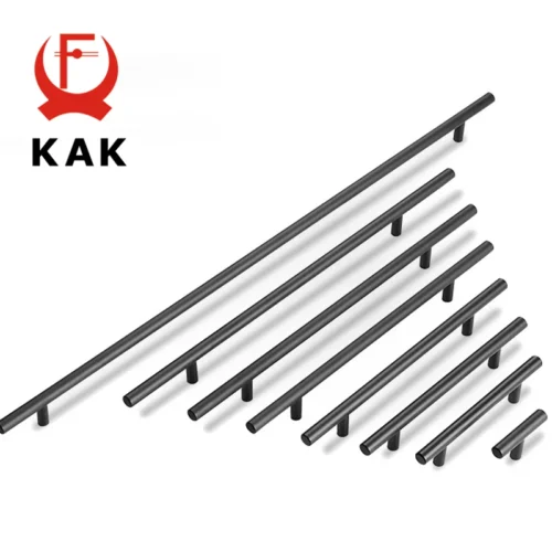 Kak 2 "~ 24'' porta da cozinha t barra alça reta puxadores armário puxar diâmetro 10mm alças de aço inoxidável ferragens de móveis
