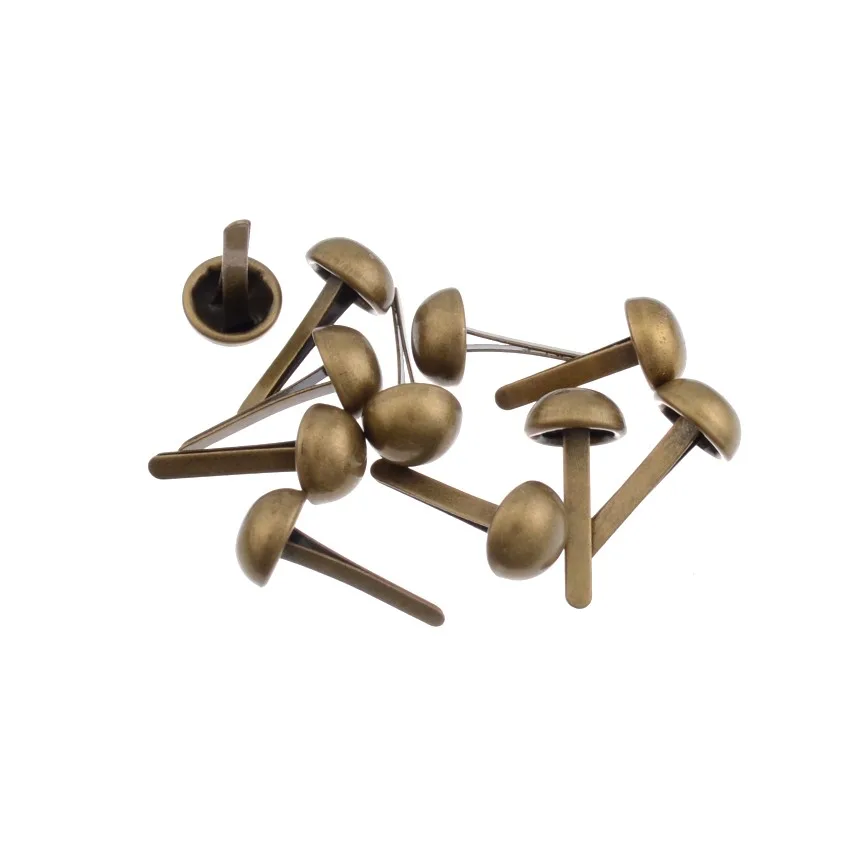 200 pçs rebites pico studs pontos cone tom de prata redondo scrapbooking brads punk saco roupas 8/10/12/15mm - Imagem 9