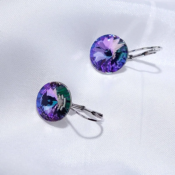 Bella-Brincos para Mulheres, Cristais da Áustria, Dourado, Cor Prata, Piercing Redondo, Brand Jewelry, Tendências, Natal, 2022 - Imagem 20