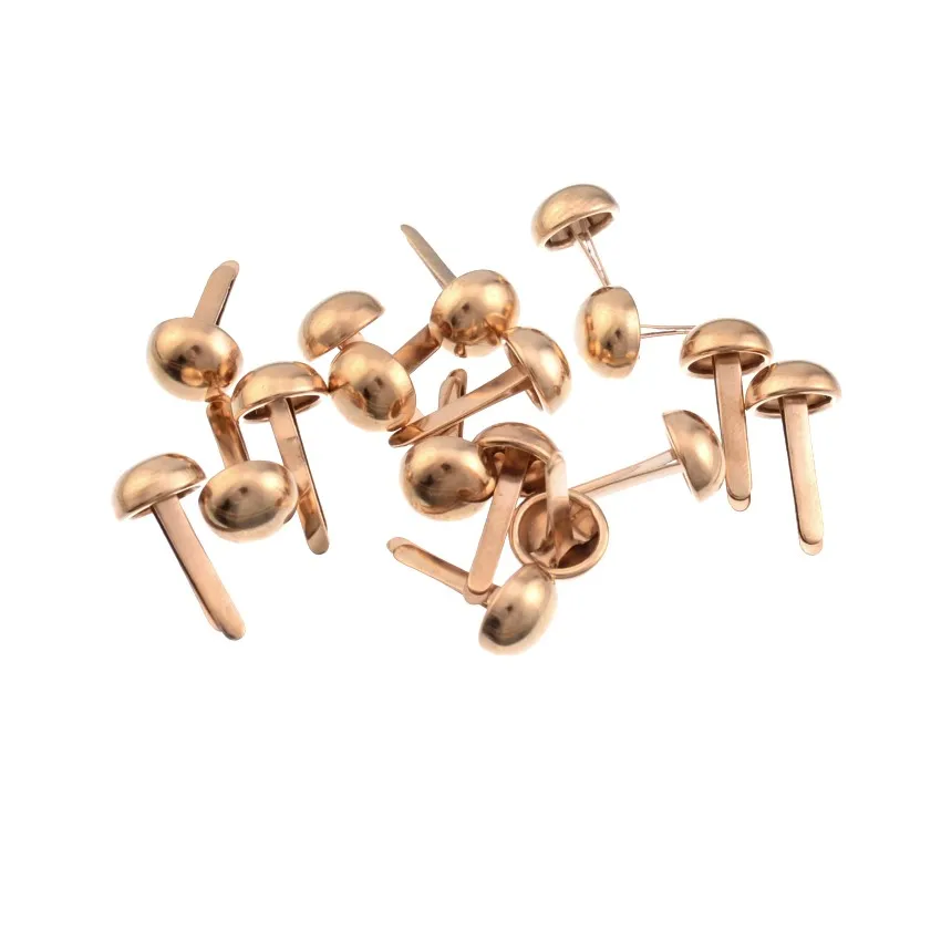 200 pçs rebites pico studs pontos cone tom de prata redondo scrapbooking brads punk saco roupas 8/10/12/15mm - Imagem 11