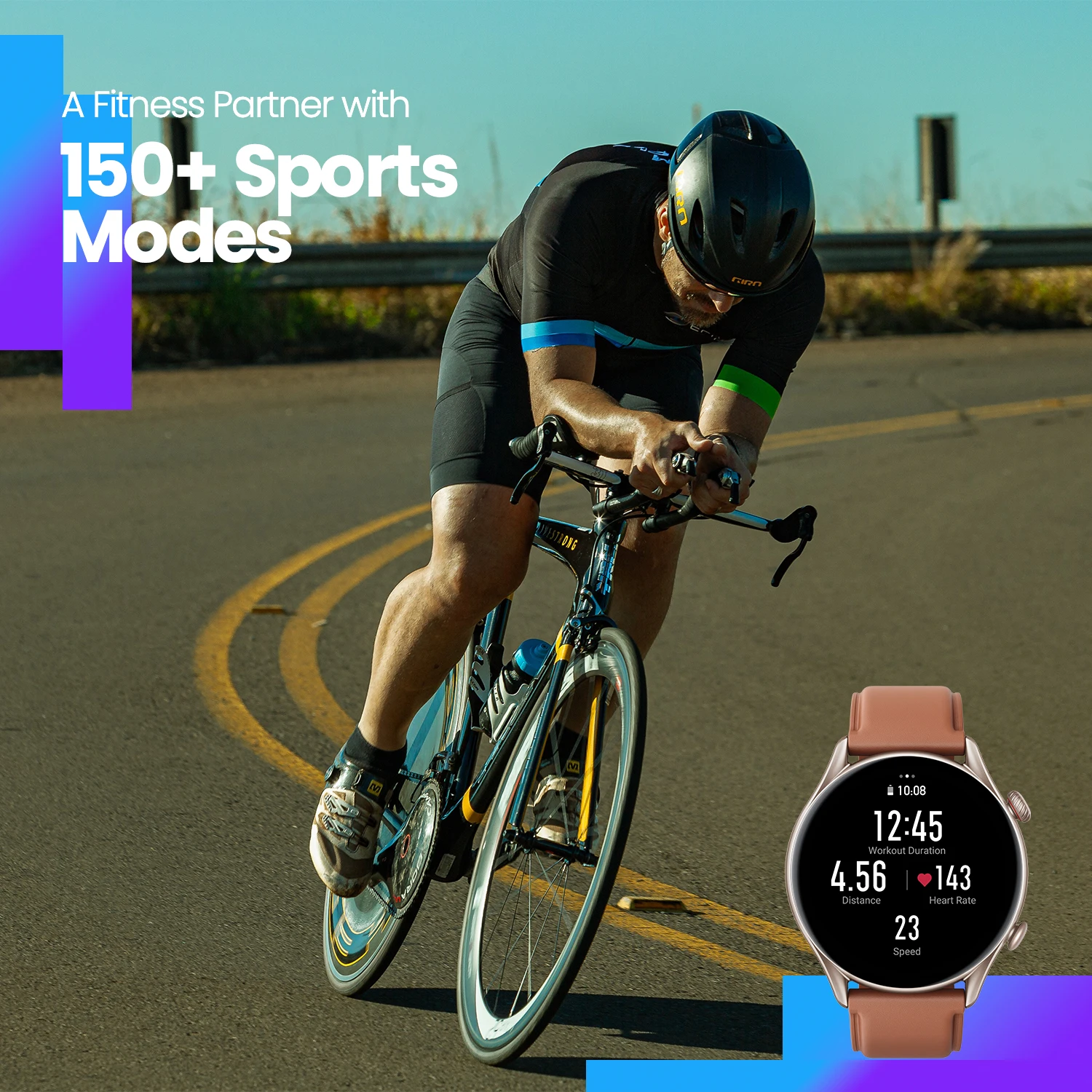 Amazfit GTR 3 Pro GTR3 Pro GTR-3 Pro 46mm Smartwatch AMOLED Display Zepp OS App 12-day Battery Life Watch 150+Sports Modes - Imagem 2
