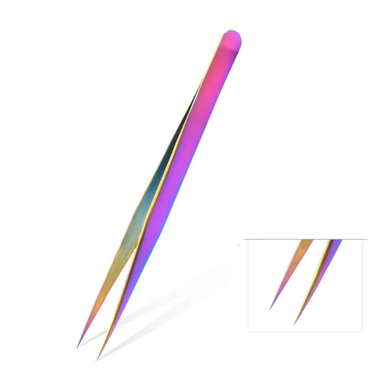 Qiao excelente qualidade pinças dobrar + reta novo aço inoxidável industrial anti-estática cruz pinças acessórios de costura ferramentas - Imagem 7