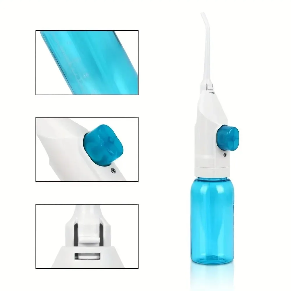 Irrigador oral de alta pressão doméstico portátil dentes limpos água fio dental manual palito de água de alta pressão - Imagem 4