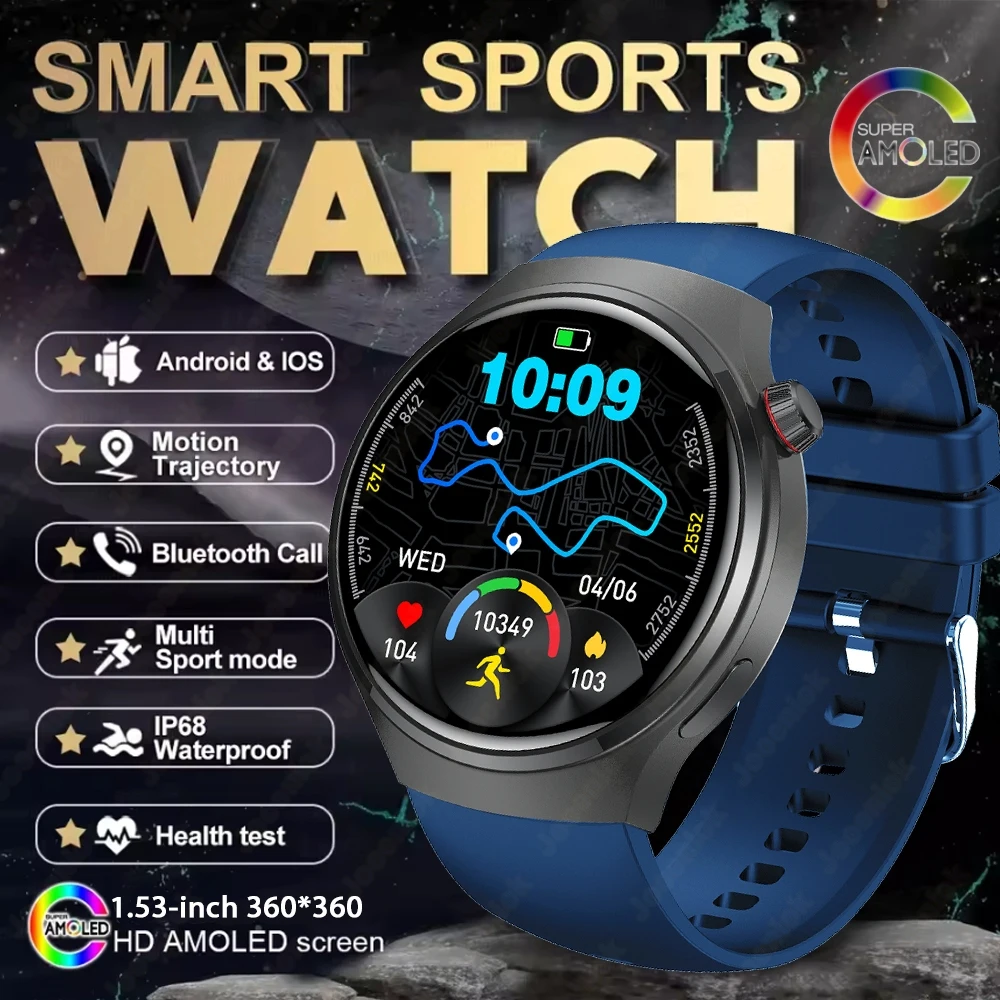 2025 novo relógio 4 gt série relógio inteligente masculino tela amoled freqüência cardíaca monitoramento de saúde bluetooth chamada negócios smartwatch homem - Imagem 11