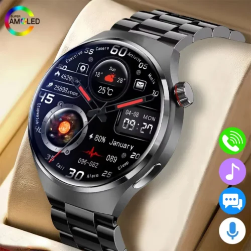 G.l wear 2025 novo relógio inteligente masculino display hd rastreamento de saúde bluetooth chamando assistente de voz esportes smartwatch