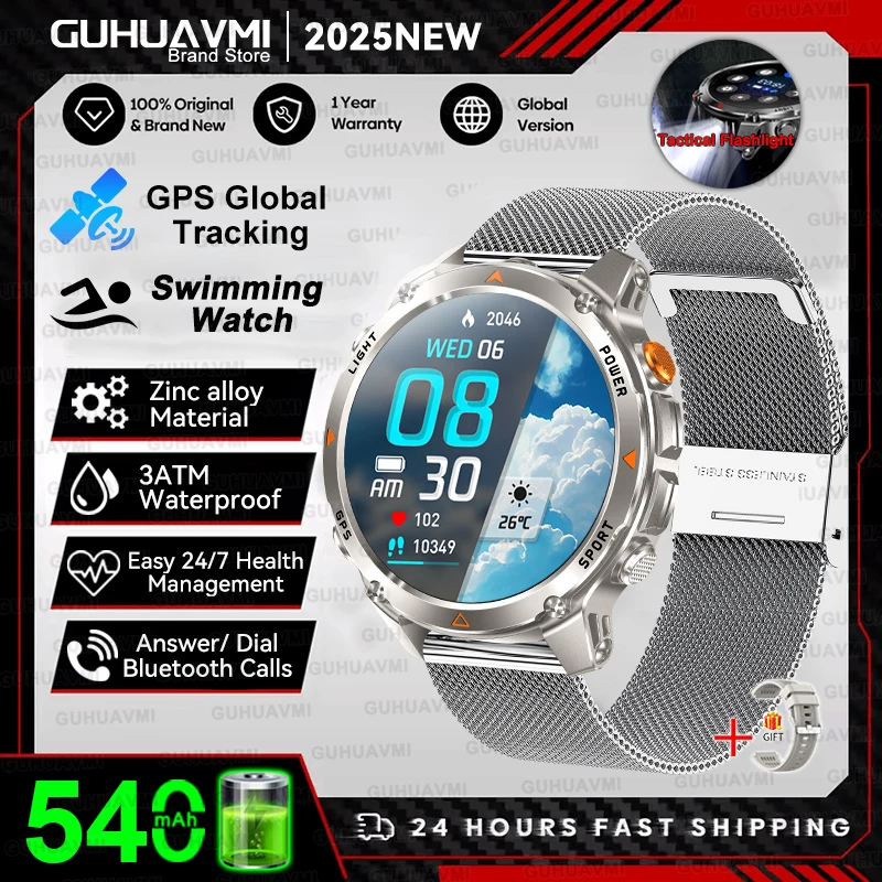 Novo Smartwatch Esportivo Profissional com GPS para Atividades ao Ar Livre (Ciclismo, Corrida, Natação), Bússola, Altímetro, Resistência à Água 3ATM, Pulseira Esportiva Masculina - Lançamento 2025 - Imagem 22