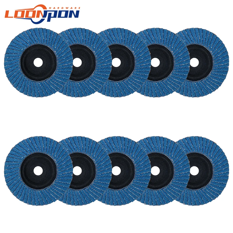 10 peças discos de aba 75mm discos de lixa 80grit rebolos lâminas para moedor de ângulo ferramenta abrasiva de madeira - Imagem 7