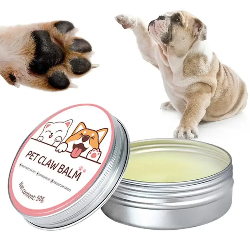 Bálsamo de pata para gatos 50g, creme protetor de pata de cachorro e gato, protetor de nariz para animais de estimação, hidratante para rachaduras, pés, acessórios de reparo para gatos