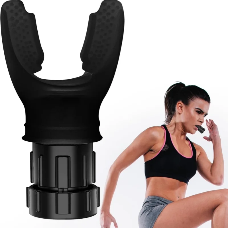 Silicone Respiração Fitness Exercício Equipamento, garganta portátil, dispositivo De Resistência Ajustável