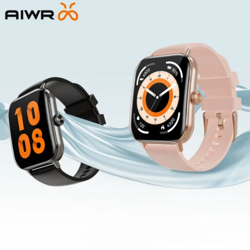 AIWR Peps 1S Relógio inteligente, Tela AMOLED de 1,96" GPS Smartwatch com mostradores de relógio AI, Assistente ChatGPT, Chamada Bluetooth, Monitor de sono saudável 24H, 5ATM à prova d'água, para Android iOS