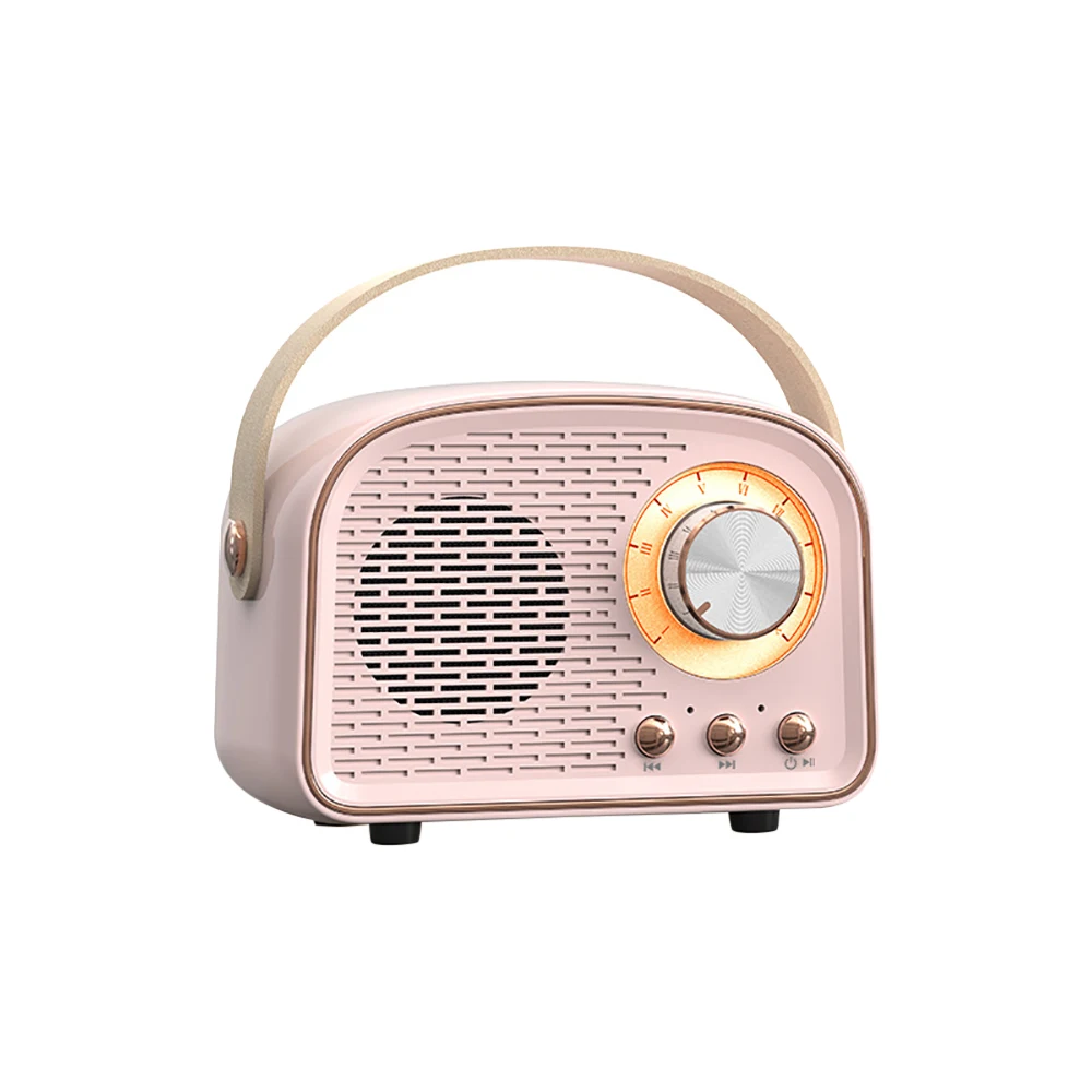 Alto-falante retro compatível com bluetooth, mini alto-falante bonito com rádio fm, alto-falante sem fio com leitor de música tws estéreo de alta fidelidade tf usb - Imagem 8