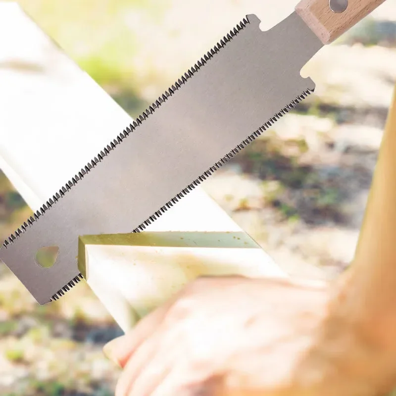 Serra manual de 6 polegadas, lâmina flexível dupla face para corte nivelado, ferramentas para trabalhar madeira para uso doméstico - Imagem 3