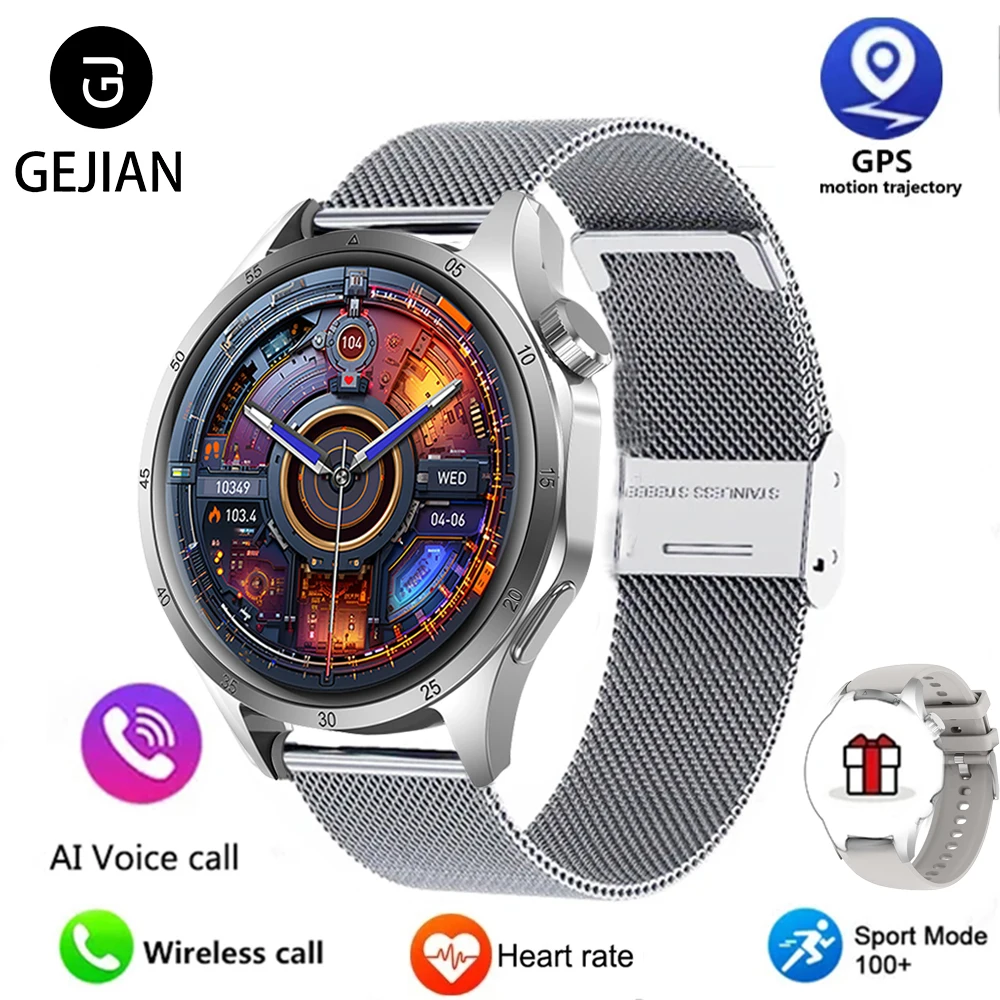 2025 New Men GPS Smart Watch 360 * 360 AMOLED Screen Bluetooth Call NFC Heart Rate Monitoring IP68 Waterproof SmartWatch for Men - Imagem 9