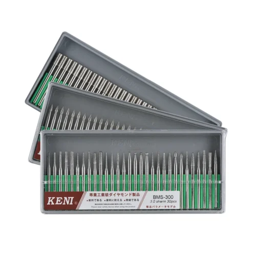 30 pçs 3mm haste diamante cabeça de moagem agulha polida jade pedra escultura ferramenta gravura arquivo prego cabeça moagem acessórios