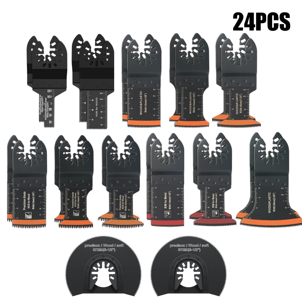 Kit de lâmina de serra oscilante de carboneto de dente japonês 10-39 peças lâminas multiferramenta oscilantes de borda de arco corte preciso para madeira pvc ferro - Imagem 12