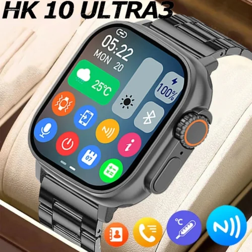 Novo Smartwatch T900 Ultra Smartwatch 49mm 2024 NFC Masculino Feminino GPS Rastreamento Bluetooth Chamada BT Música Jogos Carregamento Sem Fio