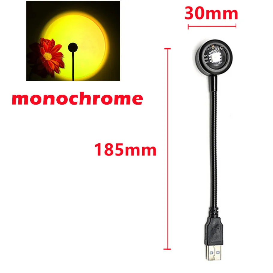 RnnTuu Led USB Pôr do Sol Lâmpada Projetor Decoração de Casa Luz Noturna Portátil Luz de Humor Para Sala de estar Fotografia de Parede Luzes de Neon - Imagem 12
