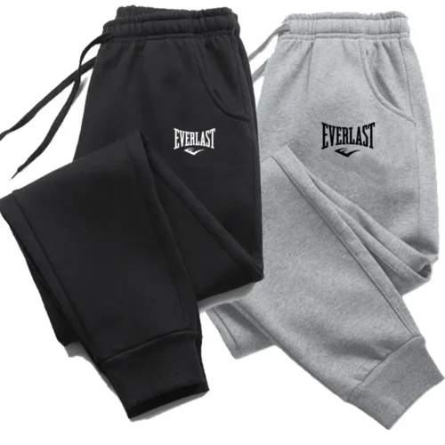 Calças estampadas masculinas EVERLAST Calças de corrida masculinas e femininas Calças de moletom esportivas Calças casuais de ginástica Calças respiráveis