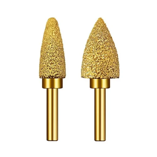 1pc 6mm haste redonda vácuo soldada diamante rebarba cabeça de moagem arquivo rotativo para pedra cinza ferro fundido ductile ferro aço gravura