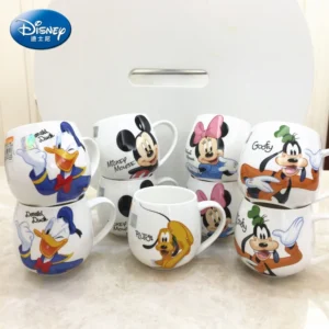 300ml disney mickey mouse minnie canecas de café bonito dos desenhos animados donald leite canecas de moda criativa lidar com crianças copo de água
