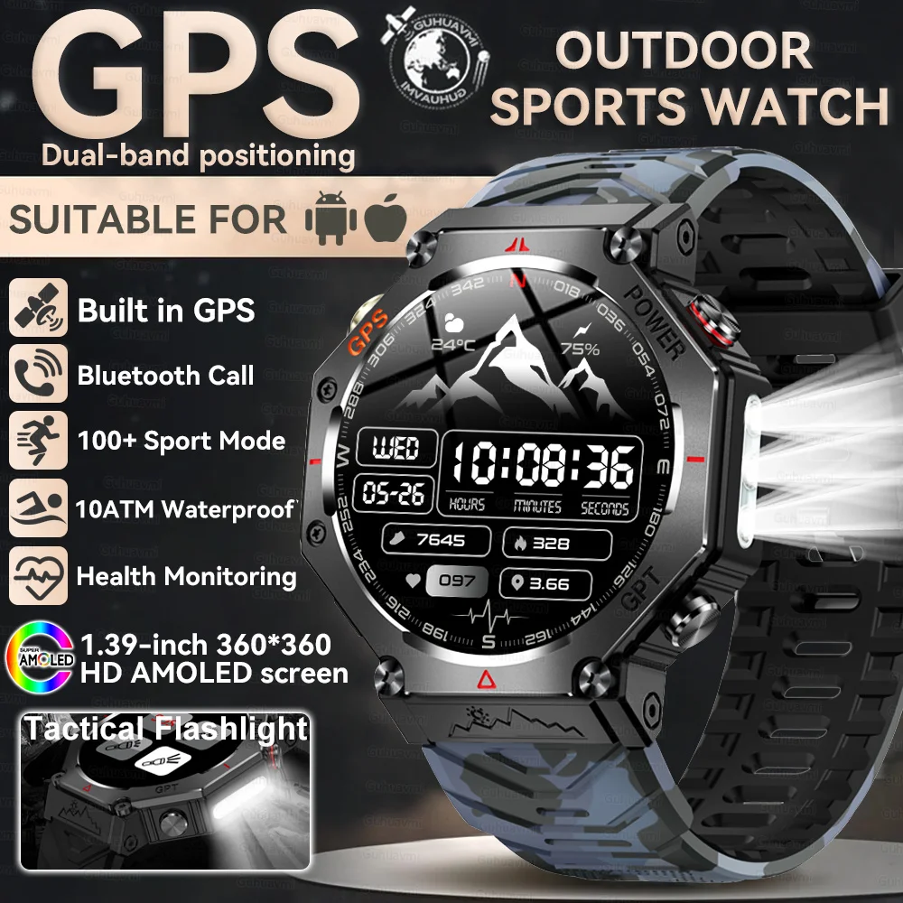 Novo Smartwatch T-Rex 3 Ultra GPS Masculino 2025, Resistente à Água 10ATM IP68, com Bússola GNSS de Banda Dupla Integrada, Estilo Militar Esportivo. - Imagem 18