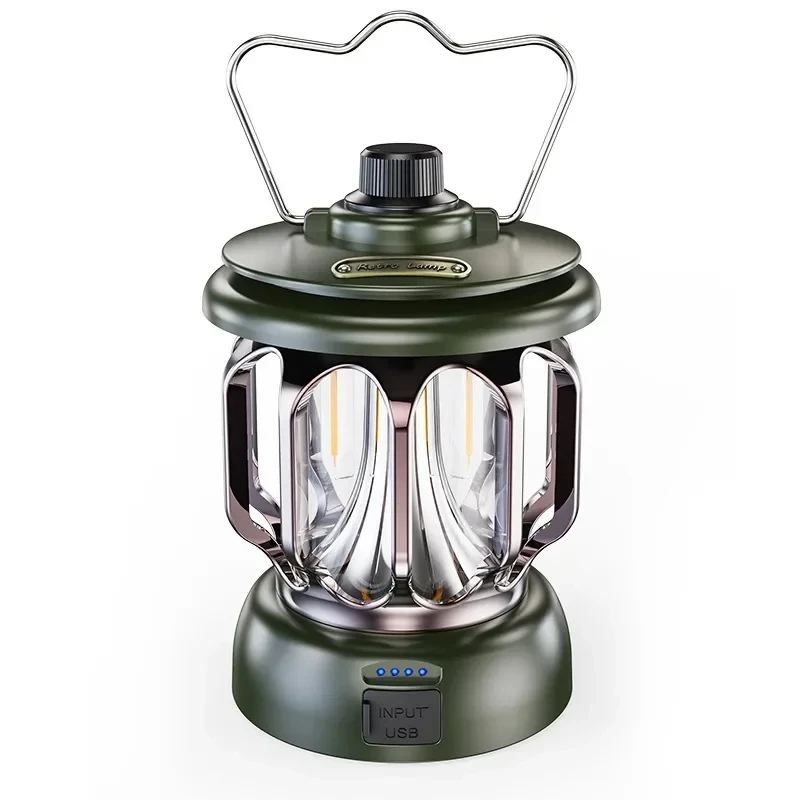 Lâmpada de acampamento carregável regulável à prova d'água portátil para acampamento ao ar livre LED - Imagem 7