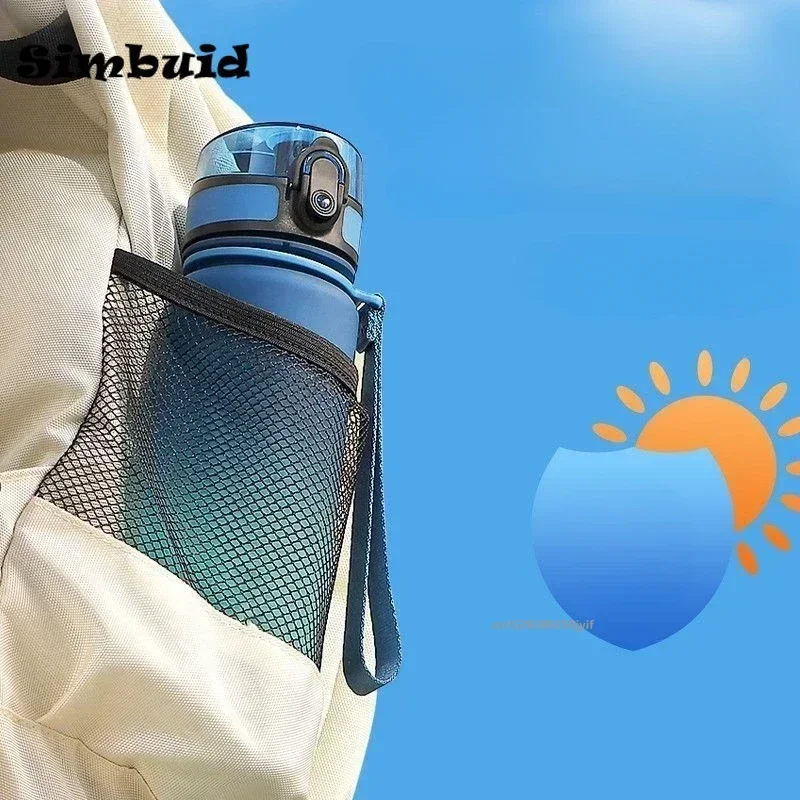 Garrafa de água esportiva de grande capacidade, 1 litro, à prova de vazamento, copo de plástico colorido, para beber, viagem ao ar livre, portátil, academia, fitness - Imagem 6