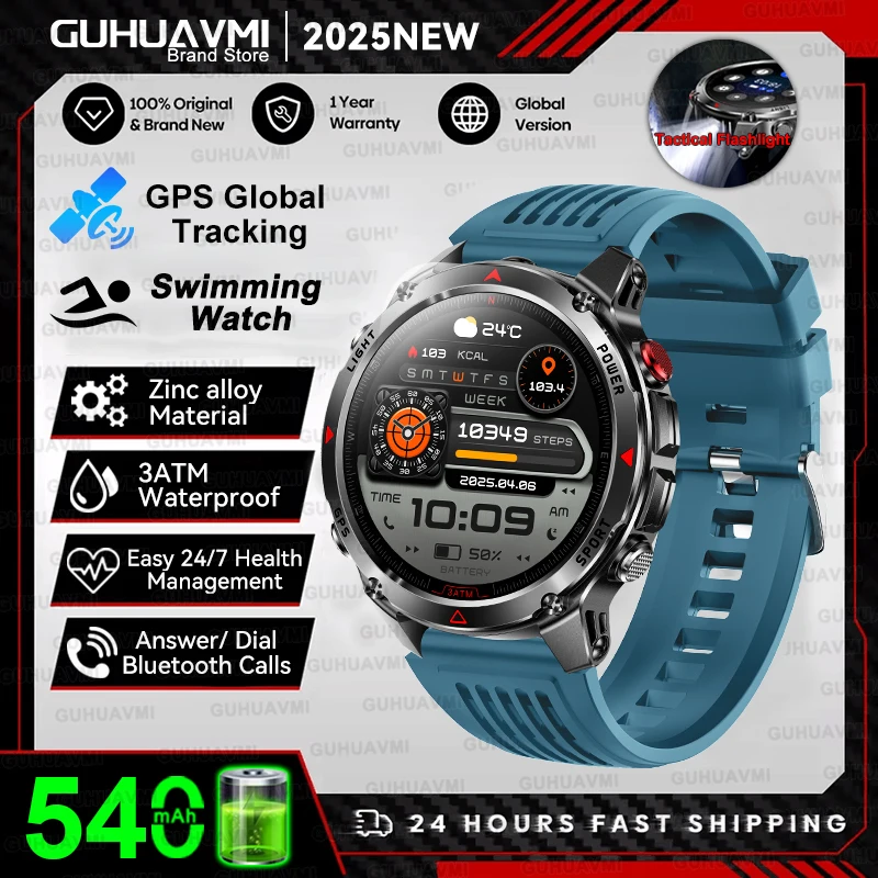 Novo Smartwatch Esportivo Profissional com GPS para Atividades ao Ar Livre (Ciclismo, Corrida, Natação), Bússola, Altímetro, Resistência à Água 3ATM, Pulseira Esportiva Masculina - Lançamento 2025 - Imagem 25