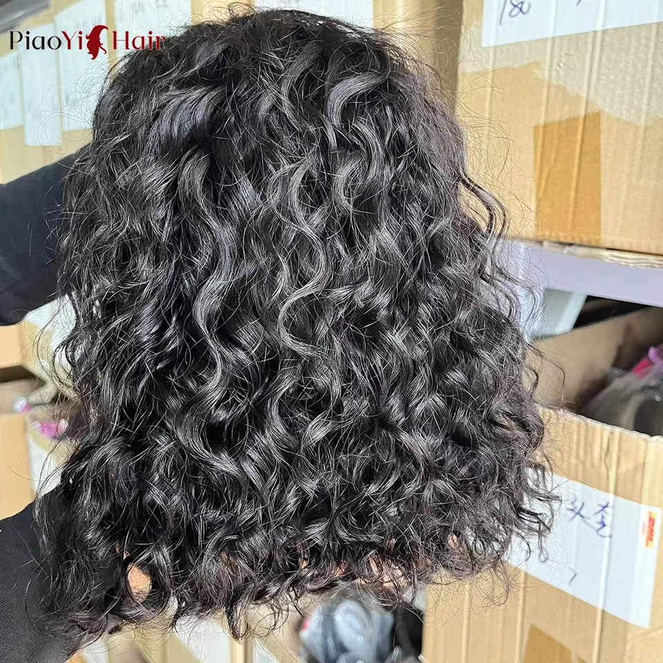 Sem cola cabelo humano onda encaracolado bob pronto para usar perucas profundas 200 densidade 4x4 peruca do laço bob 100% perucas de cabelo humano qualidade superior - Imagem 3