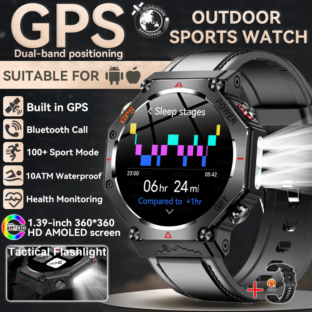 Novo Smartwatch T-Rex 3 Ultra GPS Masculino 2025, Resistente à Água 10ATM IP68, com Bússola GNSS de Banda Dupla Integrada, Estilo Militar Esportivo. - Imagem 22