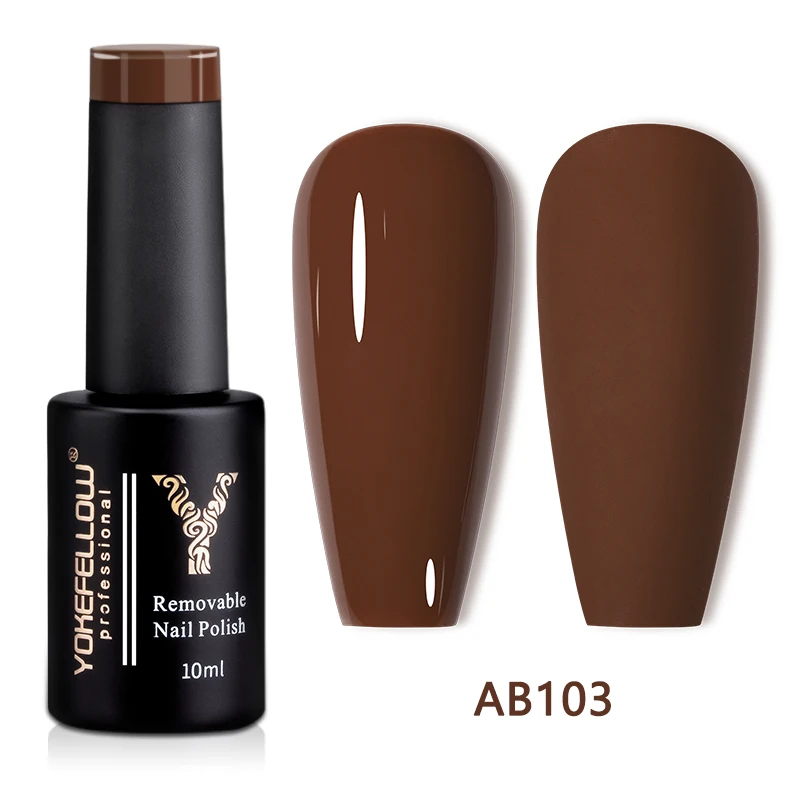 Yokefellow gel unha polonês 10ml vermelho marrom gel polonês embeber fora uv led gel verniz 122 cores arte do prego manicure presentes para mulher - Imagem 116