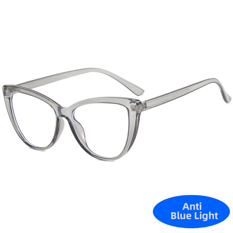 Retro óculos de olho de gato das mulheres dos homens na moda design de marca de luxo óculos ópticos anti-luz azul computador proteção para os olhos - Imagem 14