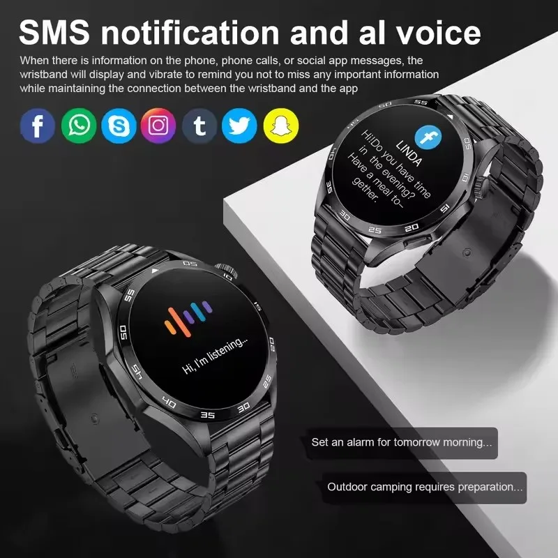 2025 New Men GPS Smart Watch 360 * 360 AMOLED Screen Bluetooth Call NFC Heart Rate Monitoring IP68 Waterproof SmartWatch for Men - Imagem 5