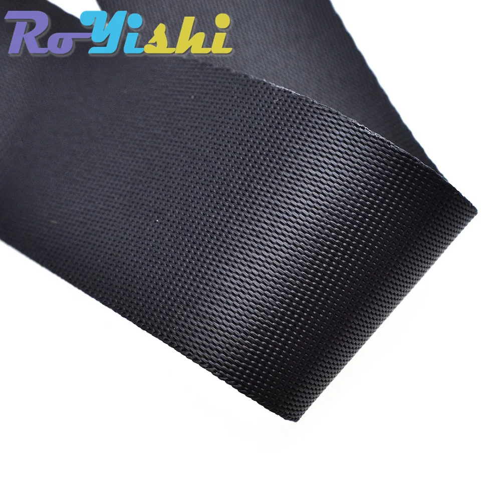 Fita do Webbing da fibra do poliéster, fita da correia da correia, coleira do cão, trouxa exterior, peças do saco, preto, 1 jarda - Imagem 3