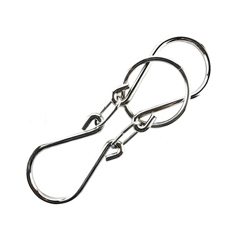 Quebra-cabeça de metal, cérebro teaser, anéis de fio mágico, quebra-cabeças para adultos e crianças, desembaraço, ligação de ferro, desbloqueio, jogo de bloqueio - Imagem 5