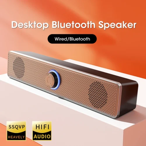 Alto-falantes de computador bluetooth com fio barra de som surround estéreo subwoofer soundbar para desktop portátil pc mini sistema de cinema em casa