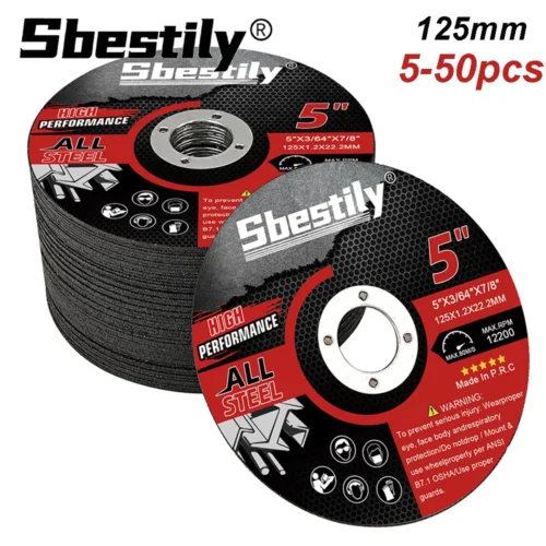 A resina circular viu a lâmina, rebolo, disco do corte do metal, acessórios do rebarbador, madeira, ferro, corte do PVC, 5 ", 50-3Pcs, 125mm