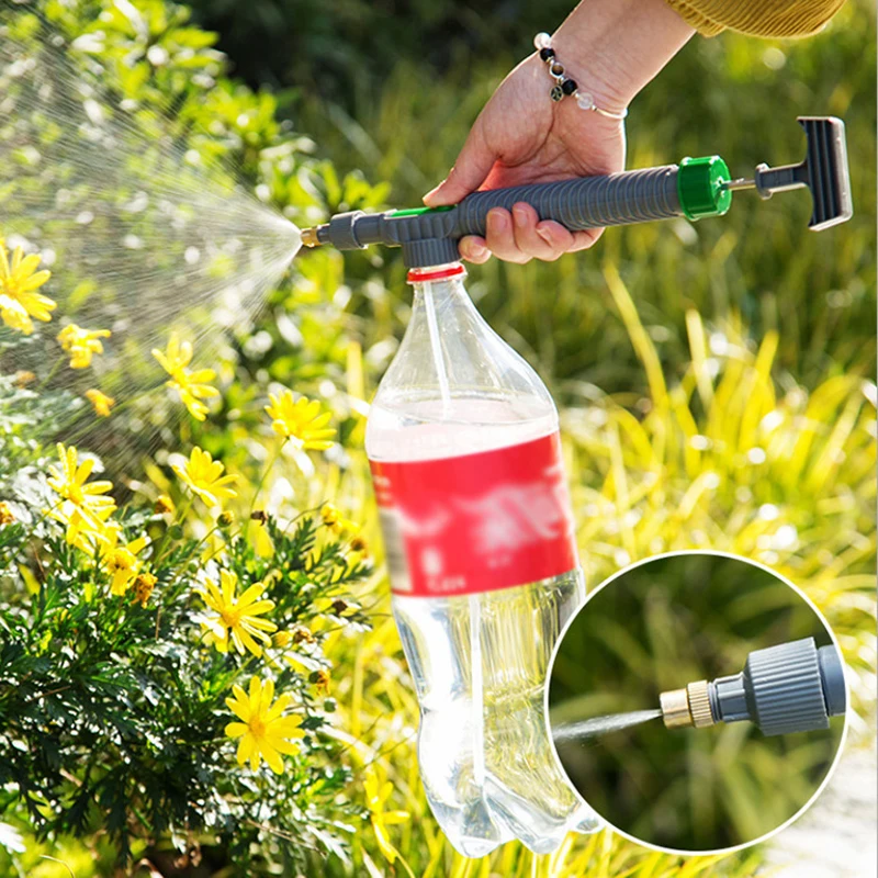 Bomba de ar de alta pressão, pulverizador manual, garrafa de bebida ajustável, cabeça de spray, bico, ferramenta de rega de jardim, ferramentas agrícolas
