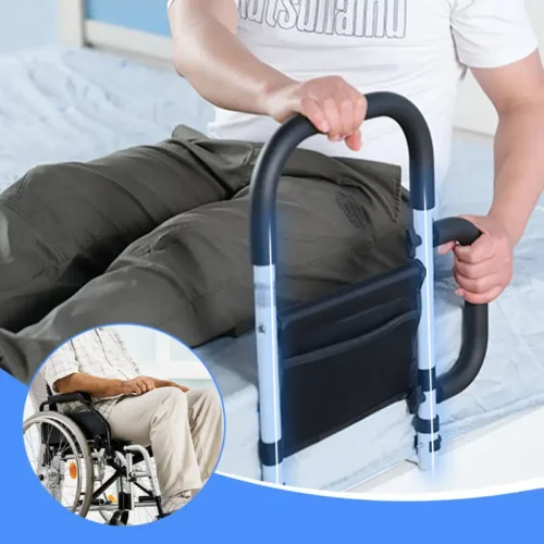 Grades de proteção para cama para idosos e gestantes: corrimão de segurança para cabeceira, proteção contra quedas e bolso para armazenamento.