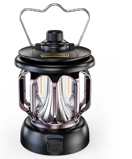 Lâmpada de acampamento carregável regulável à prova d'água portátil para acampamento ao ar livre LED - Imagem 8