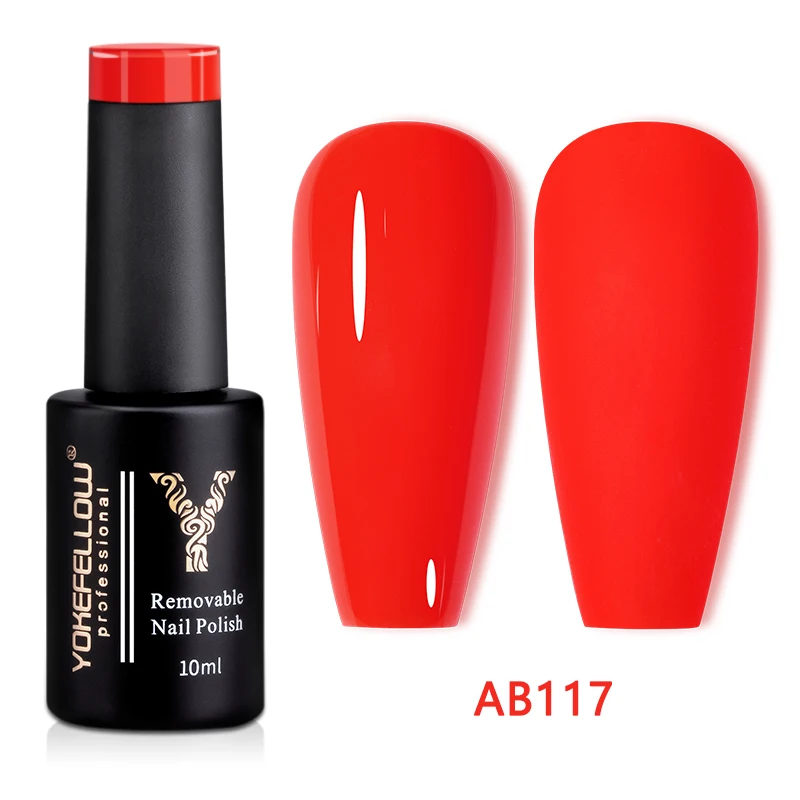 Yokefellow gel unha polonês 10ml vermelho marrom gel polonês embeber fora uv led gel verniz 122 cores arte do prego manicure presentes para mulher - Imagem 110